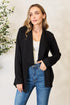 Heimish Full Size Open Front Long Sleeve Blazer - DAVERRI FASHIONS