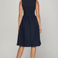 She + Sky Full Size Sleeveless Poplin Woven Midi Dress with Pockets Plus Size Midi Dreses