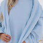 Light blue oversized relaxed fit round neck sweatshirt with cozy fabric