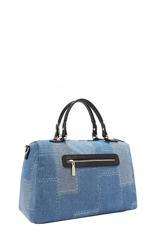 Bosque De Amor Denim Boston Bag | Handbags Daverri Fashions