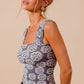 SO ME Two Tone Floral Seamless Tank Top Tank Tops
