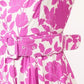 And The Why Square Neck Belted Floral Printed Midi Dress - DAVERRI FASHIONS