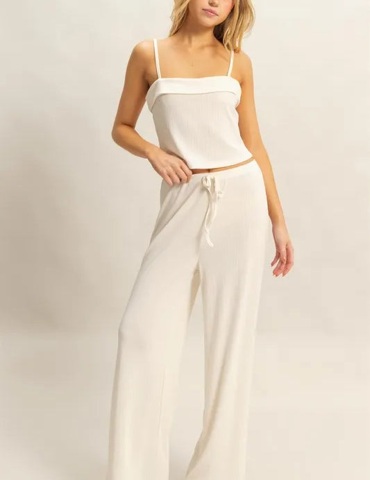 HYFVE Rib Knit Cami Top and Pants Set | Outfit Sets Daverri Fashions