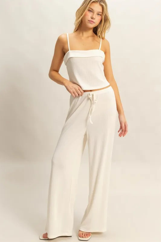 HYFVE Rib Knit Cami Top and Pants Set | Outfit Sets Daverri Fashions