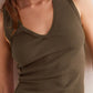 Solid V-Neck Tank - DAVERRI FASHIONS