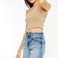Kancan Full Size Raw Hem High Waist Denim Shorts Denim Shorts