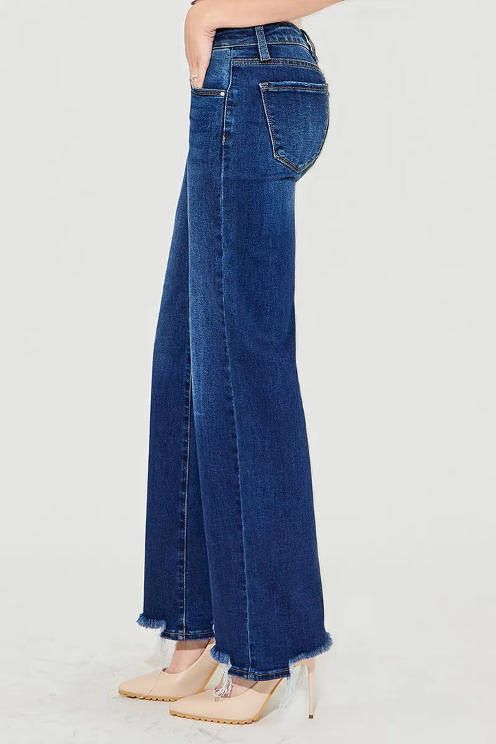 RISEN Full Size Low Rise Wide Leg Jeans Plus Size Jeans