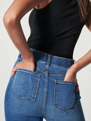 Full Size High-Waisted Flare Jeans Plus Size | Jeans Daverri Fashions