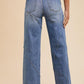 Annie Wear Decorative Seams Wide Leg Jeans - DAVERRI FASHIONS