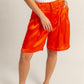 HYFVE High-Waist Pleated Satin Shorts - DAVERRI FASHIONS