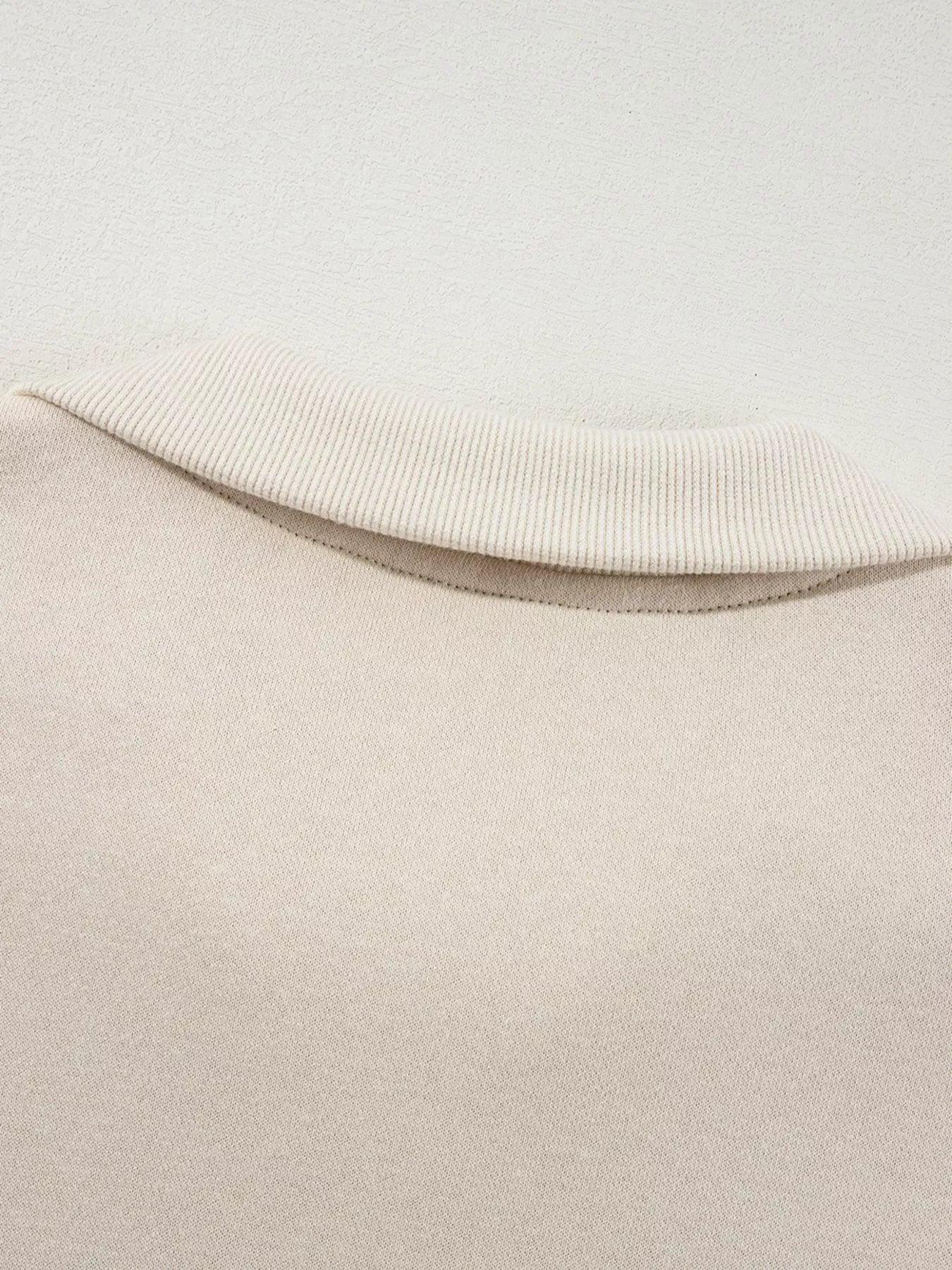 Drop Shoulder Zip Up Jacket and Drawstring Pants Active 2pcs Set - DAVERRI FASHIONS