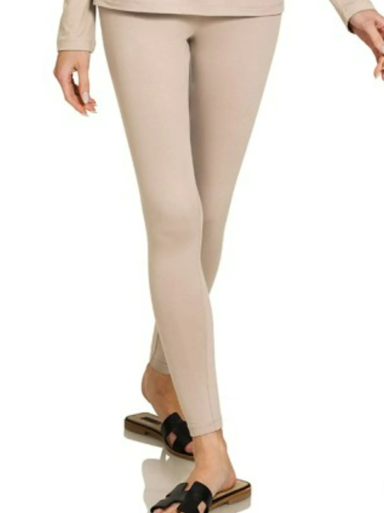 Zenana Microfiber Round Neck Top and Leggings Set | Loungewear Sets Daverri Fashions