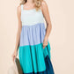 Woman in Mittoshop Color Block Tiered Pull-On Maxi Dress