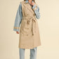 MABLE Layered Look Trench Coat With Denim Jacket