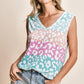 BiBi Leopard V-Neck Tank Tank Tops