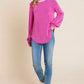 BOMBOM Long Sleeve Curved Hem Ribbed T-Shirt - DAVERRI FASHIONS