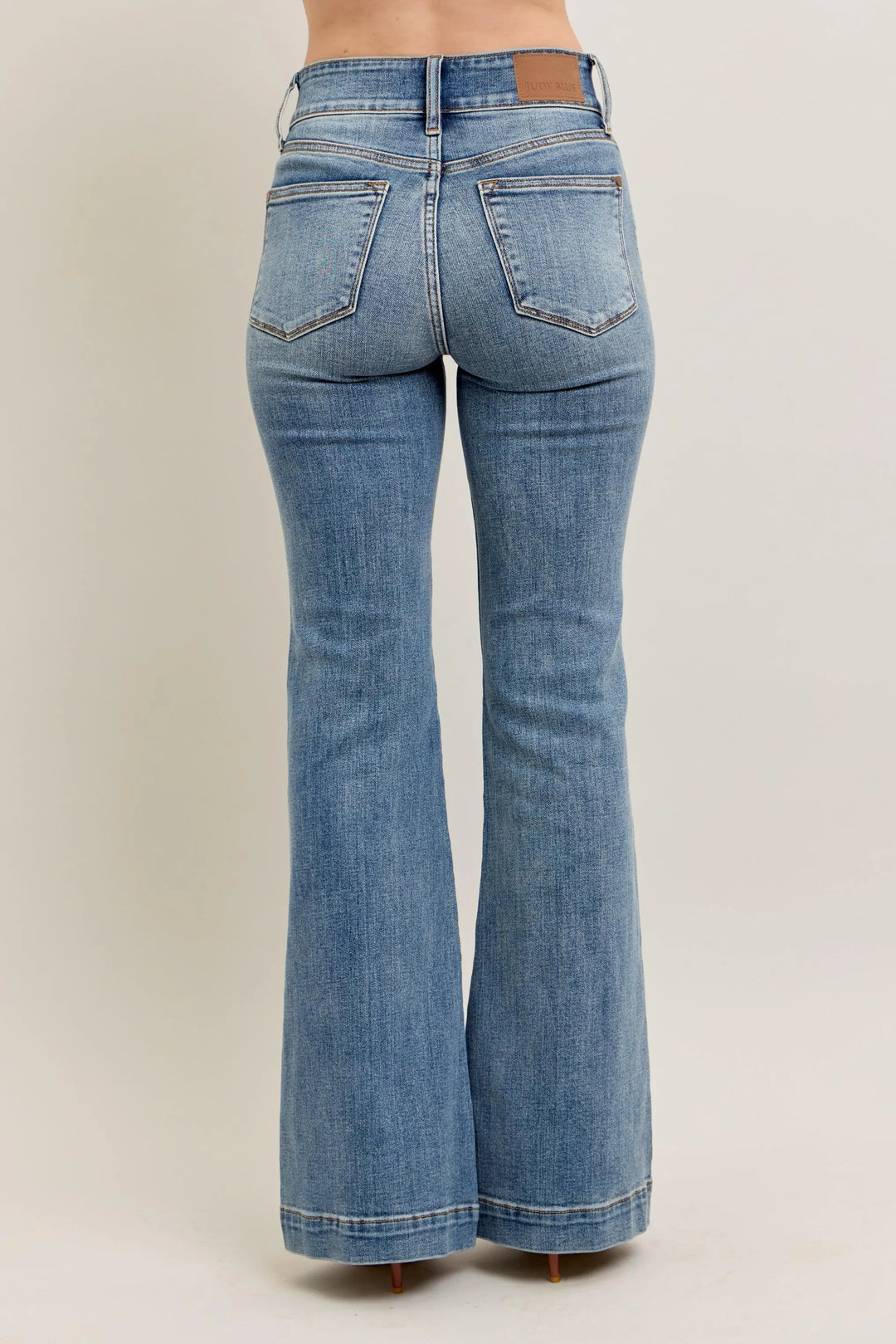 Judy Blue Full Size High-Waist Flare Denim Jeans with Front Seam Detail Plus Size Jeans