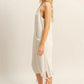 HYFVE V-Neck Pocket Detail Side Tie Hem Romper Rompers