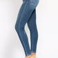 Judy Blue Full Size High Rise Button Fly Skinny Jeans Plus Size - DAVERRI FASHIONS