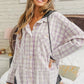 BiBi Casual Check Shirts With Hood Tops