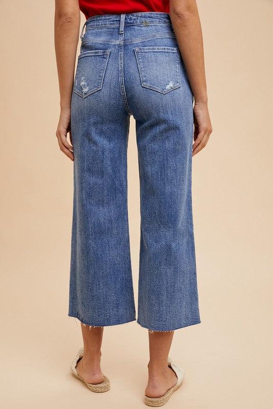 Annie Wear High Rise Wide Leg Jeans - DAVERRI FASHIONS