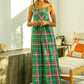 BiBi Multi Color Check Plaid Overall Overalls