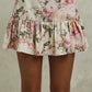 SO ME floral print fit and flare mini skirt in pastel tones
