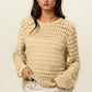 BiBi Round Neck Openwork Knit Cover Up Cover-Ups