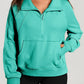 Daverri Fashions Half Zip Long Sleeve Sweatshirt - DAVERRI FASHIONS