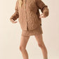 Textured Snap Down Jacket - DAVERRI FASHIONS