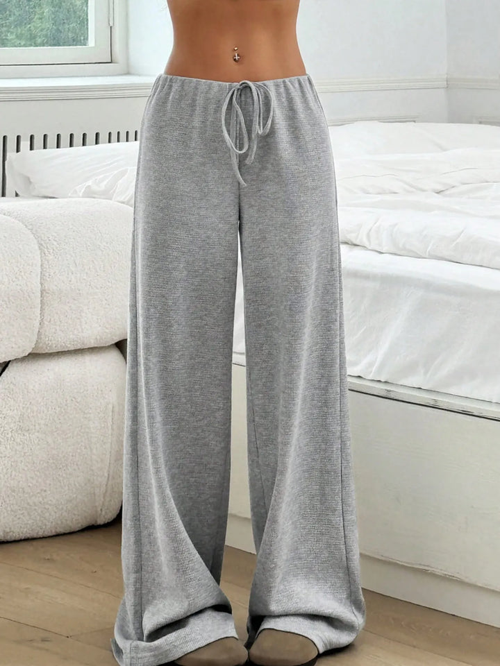 Striped Wide Leg Drawstring Pants | Loungewear Pants Daverri Fashions