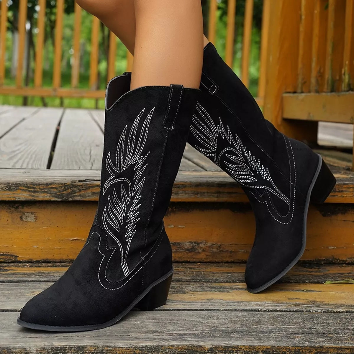 Point Toe Block Heels Boots | Boots Daverri Fashions