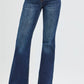 RISEN Full Size Tummy Control Mid Rise Flare Jeans Plus Size