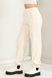 High-Waisted Pintuck Sweatpants Sweatpants