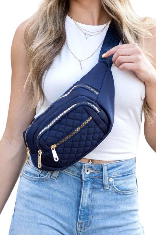 Quilted crossbody sling bag | Handbags Daverri Fashions