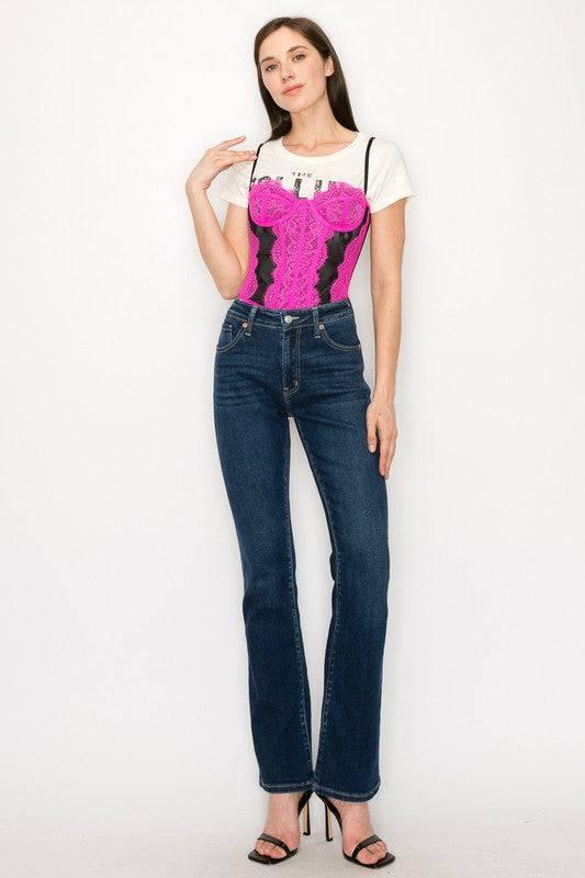 High rise skinny bootcut jeans Jeans