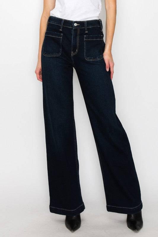 High rise modern wide jeans Jeans