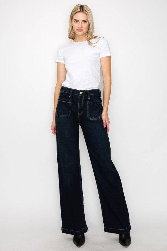 High rise modern wide jeans Jeans