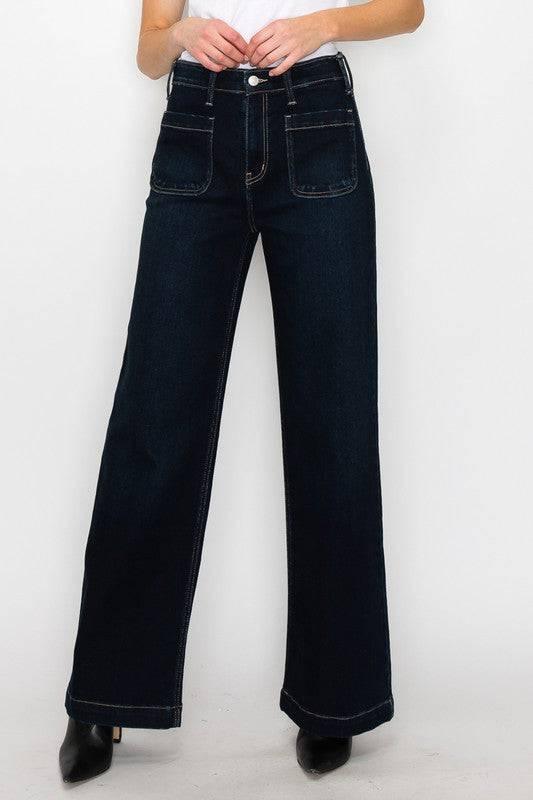 High rise modern wide jeans Jeans