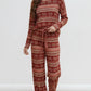 Haptics Red Holiday Fair Isle Lounge Set - DAVERRI FASHIONS