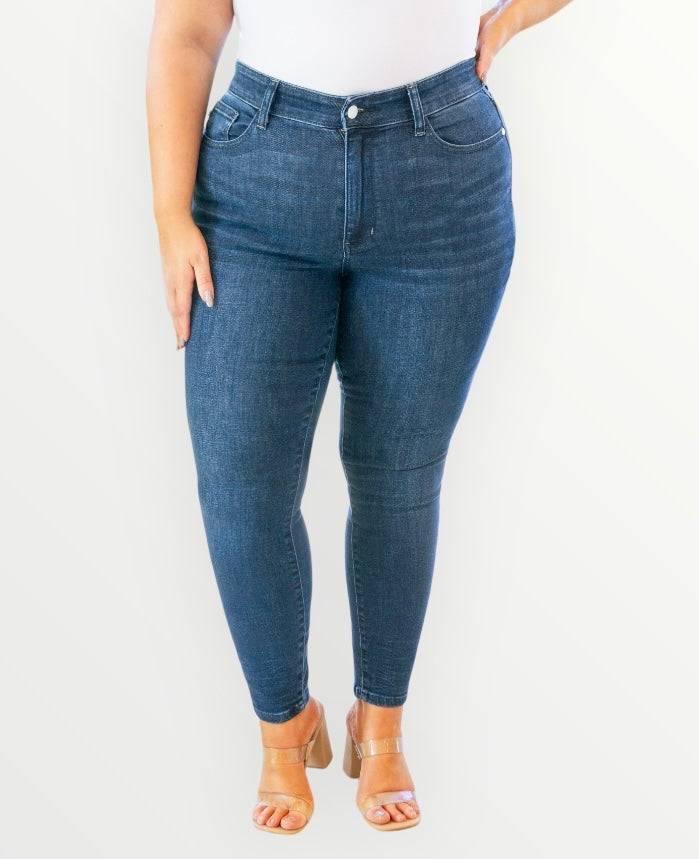 Judy Blue Plus mid rise ankle skinny jeans 24W Jeans