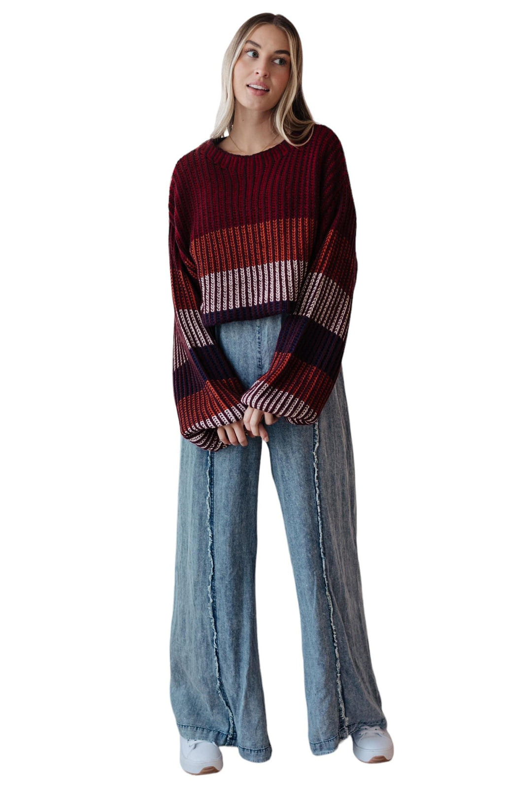 Haptics ombre striped sweater Sweaters