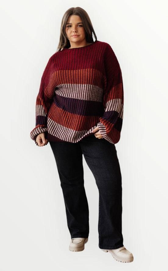 Haptics ombre striped sweater Sweaters