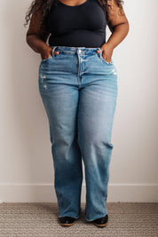 High Rise Wide Leg Mica Denim Jeans Bottoms