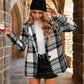 Plaid Single-Button Blazer - DAVERRI FASHIONS