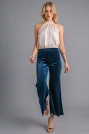Umgee High Rise Elastic Waist Flare Pants | Daverri Fashions