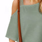 Asymmetrical Neck Half Sleeve T-Shirt - DAVERRI FASHIONS