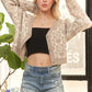 ADORA Button Down Crop Sweater Cardigan - DAVERRI FASHIONS