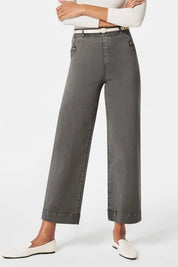 Dark Gray High Waist Jeans with Pockets | Jeans Daverri Fashions