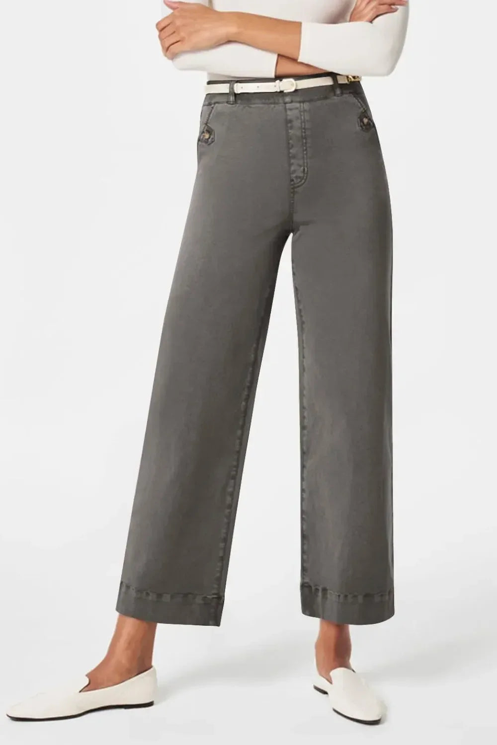 High Waist Jeans with Pockets - DAVERRI FASHIONS